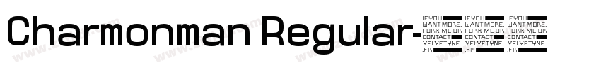 Charmonman Regular字体转换